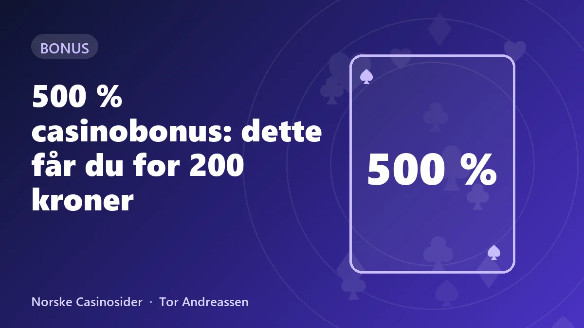 500 % casinobonus regnet om til kroner