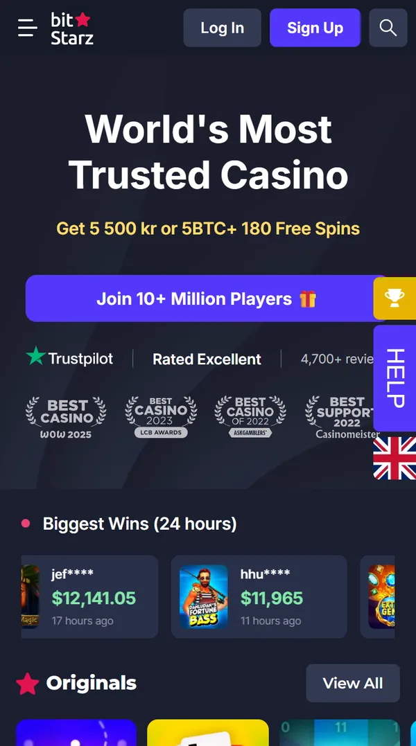 BitStarz på mobil med velkomsttilbudet 5 500 kr eller 5 BTC + 180 free spins